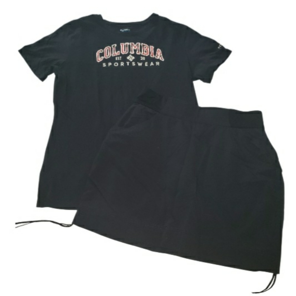 Womens Columbia Set- Top & Skort- M